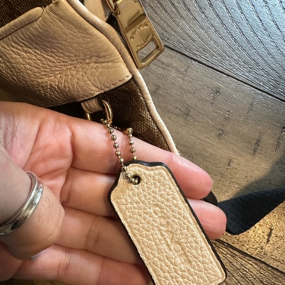 Coach Cream and Tan COURT BELT BAG IN SIGNATURE CANVAS - Picture 8 of 9